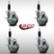 Service Caster 4'' SS Gray Poly Swivel 1-1/8'' Expanding Stem Caster Set with Brake, 4PK SCC-SSEX20S414-PPUB-TLB-118-4 - alternate 4